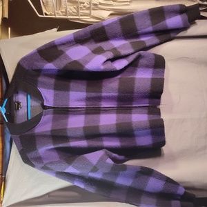 Woman's purple and black flannel shirt  size M
